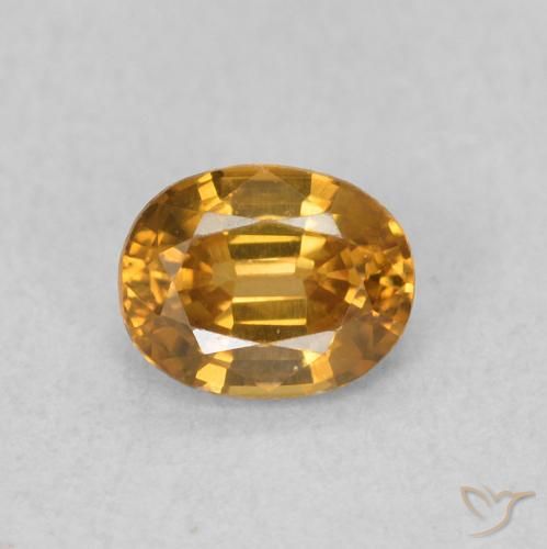 0.63ct Натуральный Золотисто-коричневый Циркон, Овал, Чистота VVS