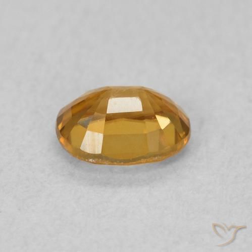 0.63 карата, натуральный Золотисто-коричневый Циркон, Овал, Чистота VVS