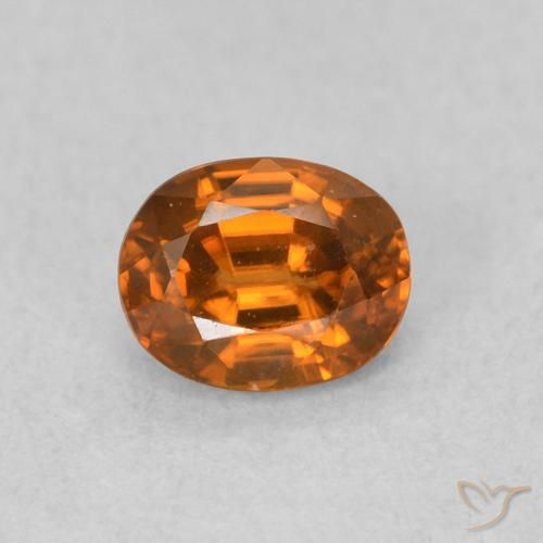 0.68ct Натуральный Средний апельсин Циркон, Овал, Чистота VVS