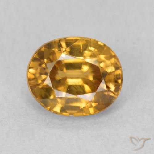1.07ct Натуральный Золотой Циркон, Овал, Чистота VS