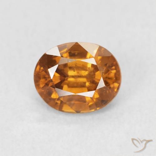1.12ct Натуральный Средний апельсин Циркон, Овал, Чистота VS