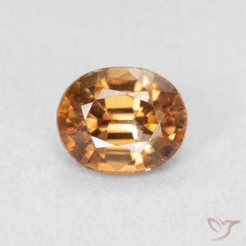 1.11ct Натуральный Ржавый апельсин Циркон, Овал, Чистота VS