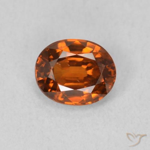 0.95ct Натуральный Средний апельсин Циркон, Овал, VVS-VS