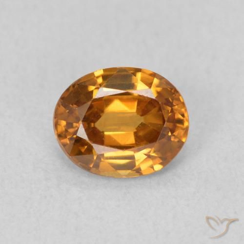 0.93ct Натуральный Средний апельсин Циркон, Овал, VVS-VS