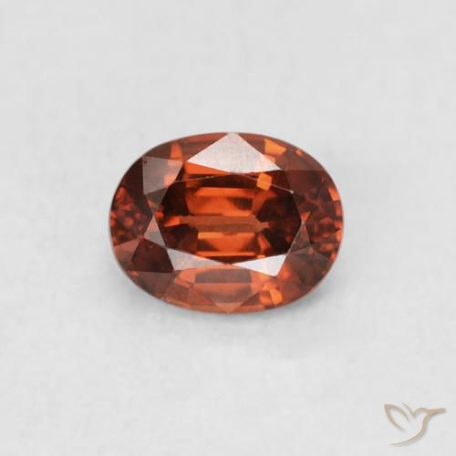 0.66ct Натуральный Огонь Оранжевый Циркон, Овал, Чистота VVS