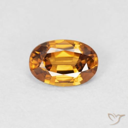 0.69ct Натуральный Средний апельсин Циркон, Овал, VVS-VS