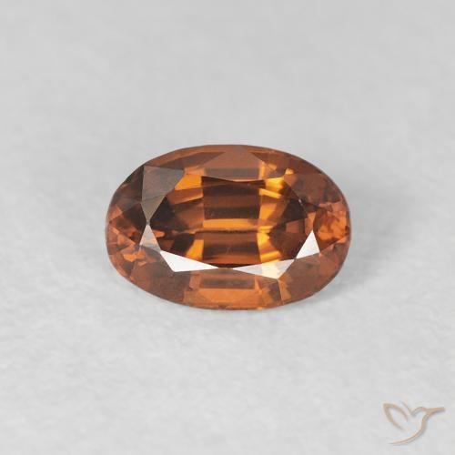 0.78ct Натуральный Средний апельсин Циркон, Овал, Чистота VVS