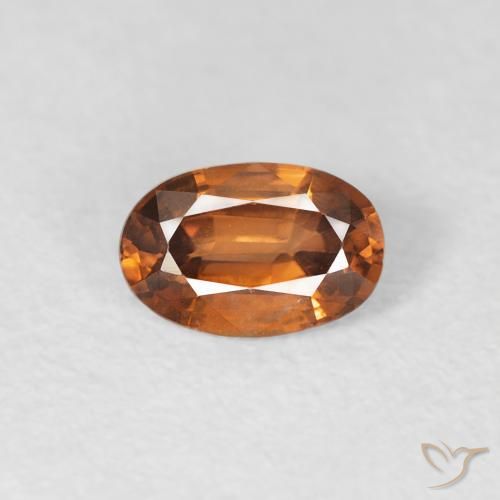 0.69ct Натуральный Земля Оранжевый Циркон, Овал, Чистота VVS