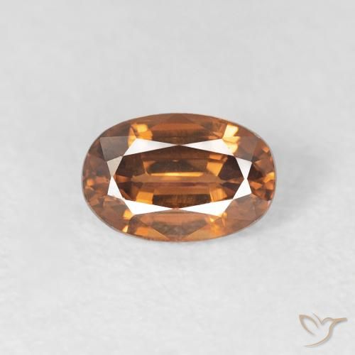 0.86ct Натуральный Средний апельсин Циркон, Овал, Чистота VVS