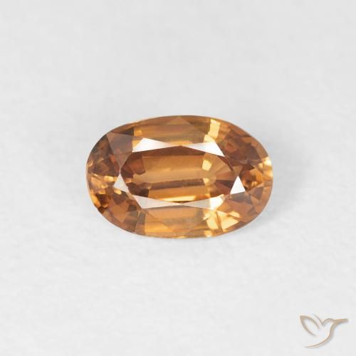 0.64ct Натуральный Средний апельсин Циркон, Овал, Чистота VVS