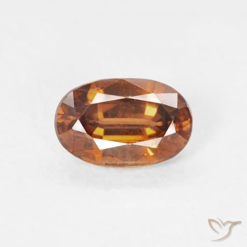 0.73ct Натуральный Средний апельсин Циркон, Овал, Чистота VVS