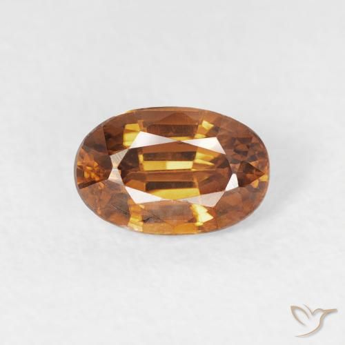 0.84ct Натуральный Средний апельсин Циркон, Овал, Чистота VVS