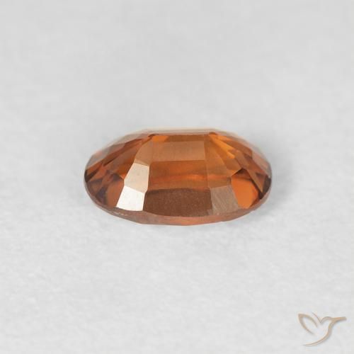 0.76 карата, натуральный Medium Dark-Orange Циркон, Овал, Чистота VVS