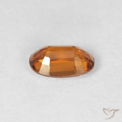 0.71 карата, натуральный Medium Dark-Orange Циркон, Овал, Чистота VVS