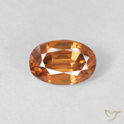 0.85ct Натуральный Средний апельсин Циркон, Овал, Чистота VVS