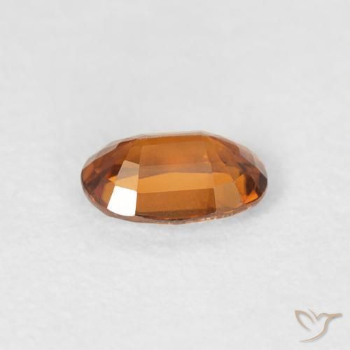 0.68 карата, натуральный Medium Dark-Orange Циркон, Овал, VVS-VS