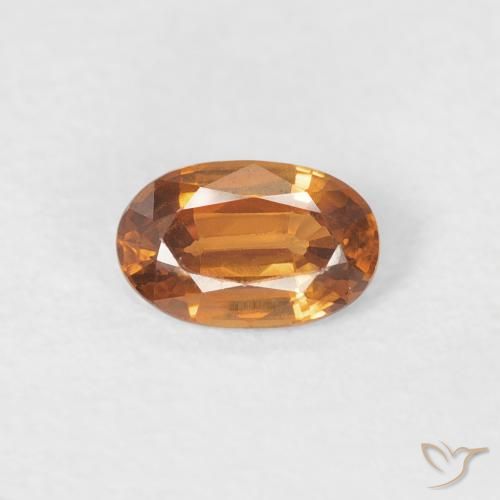 0.63ct Натуральный Средний апельсин Циркон, Овал, VVS-VS