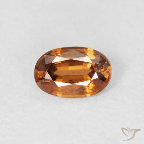 0.68ct Натуральный Земля Оранжевый Циркон, Овал, Чистота VVS