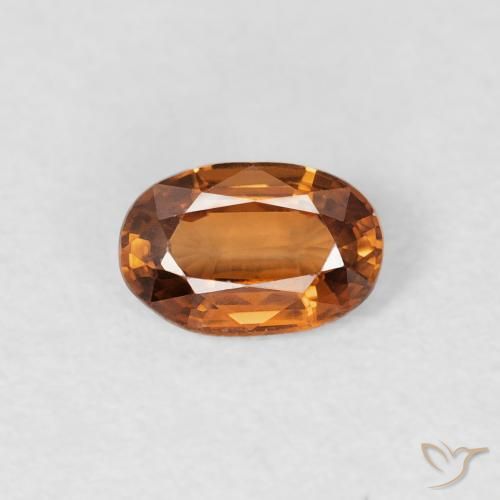 0.66ct Натуральный Коричневато-оранжевый Циркон, Овал, Чистота VVS
