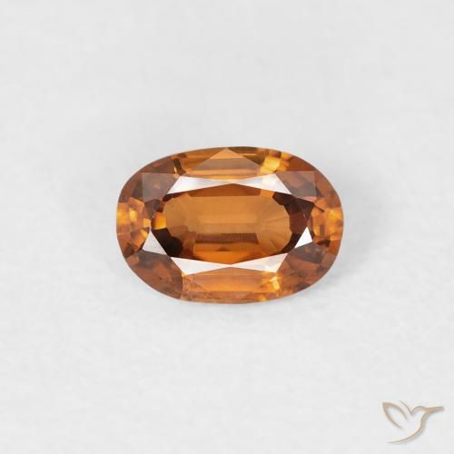 0.55ct Натуральный Коричневато-оранжевый Циркон, Овал, Чистота VVS