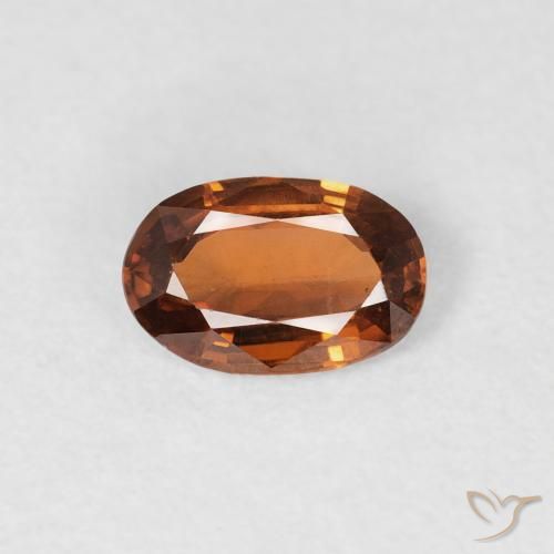 0.66ct Натуральный Средний апельсин Циркон, Овал, VVS-VS