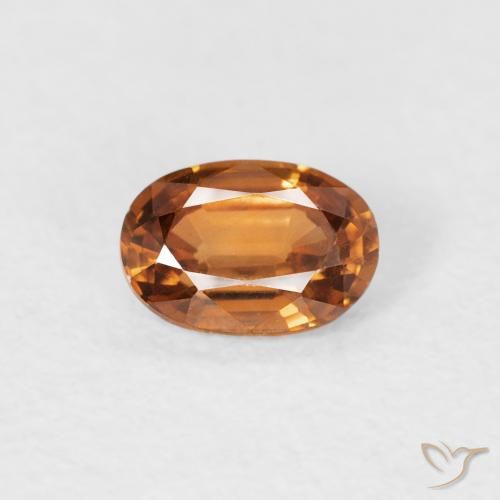 0.66ct Натуральный Средний апельсин Циркон, Овал, VVS-VS