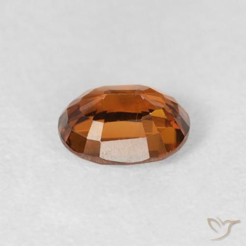 0.98 карата, натуральный Medium Dark-Orange Циркон, Овал, VVS-VS