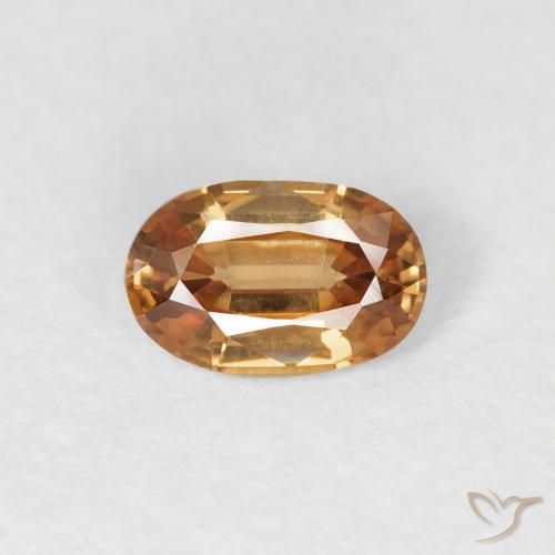 0.65ct Натуральный Средний апельсин Циркон, Овал, VVS-VS
