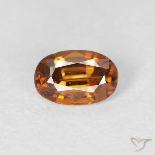 0.80ct Натуральный Средний апельсин Циркон, Овал, Чистота VS