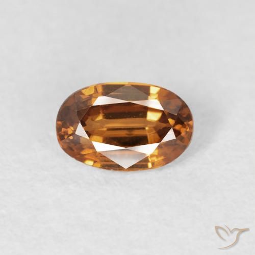 0.74ct Натуральный Средний апельсин Циркон, Овал, Чистота VS