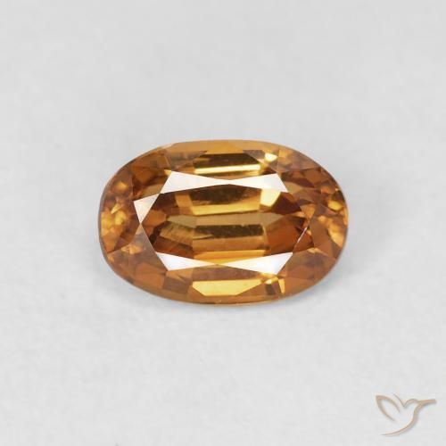 0.89ct Натуральный Средний апельсин Циркон, Овал, VVS-VS
