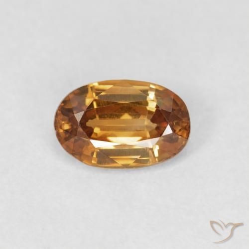 0.73ct Натуральный Средний апельсин Циркон, Овал, VVS-VS