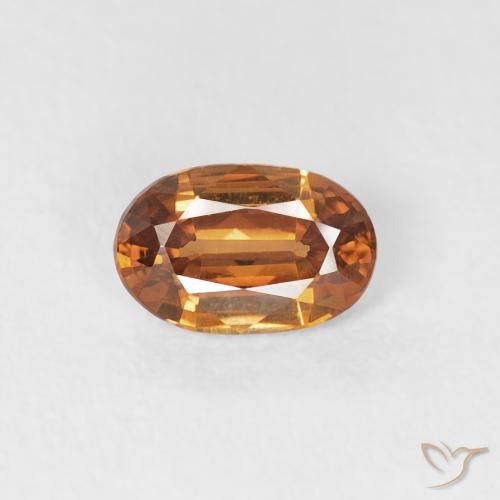 0.66ct Натуральный Средний апельсин Циркон, Овал, Чистота VVS