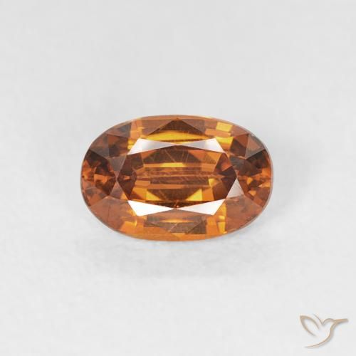 0.78ct Натуральный Средний апельсин Циркон, Овал, Чистота VVS