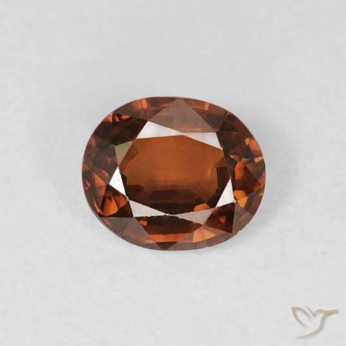 0.83ct Натуральный Средний апельсин Циркон, Овал, Чистота VS