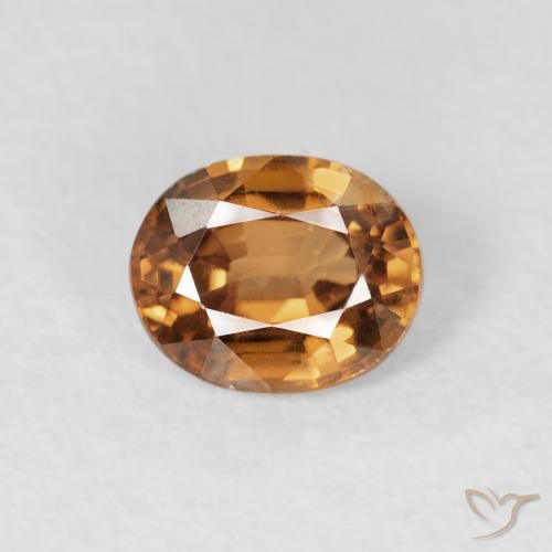 0.95ct Натуральный Средний апельсин Циркон, Овал, Чистота VS