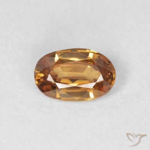 0.70ct Натуральный Средний апельсин Циркон, Овал, VVS-VS